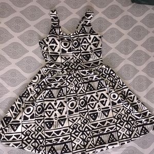 Patterned skater dress